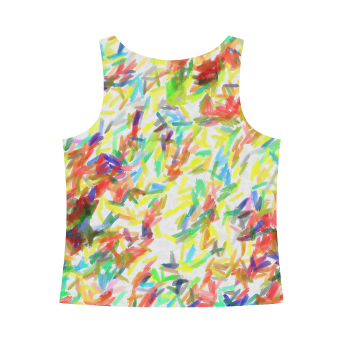 Colorful brush strokes All Over Print Tank Top for Women (Model T43)