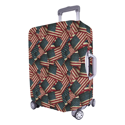 Patriotic USA American Flag Art Luggage Cover/Large 26"-28"