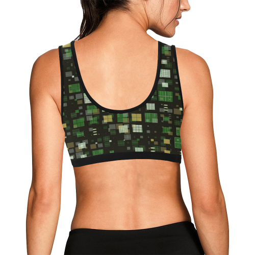 small geo fun C by JamColors Women's All Over Print Sports Bra (Model T52)