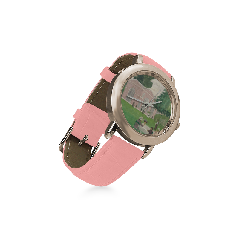 PINK HOUSE Women's Rose Gold Leather Strap Watch(Model 201)