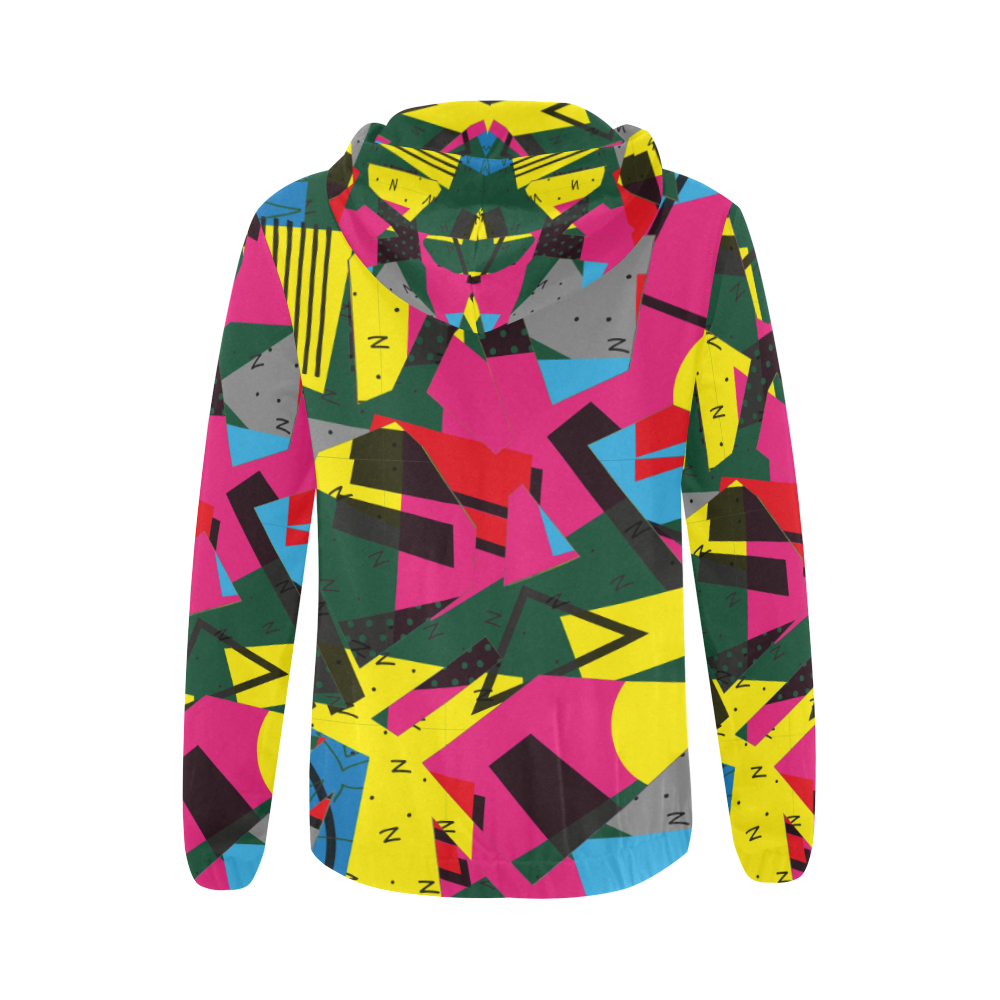 Crolorful shapes All Over Print Full Zip Hoodie for Women (Model H14)
