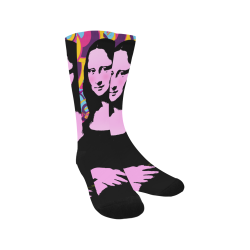 Mona Lisa Pop Art Style Trouser Socks