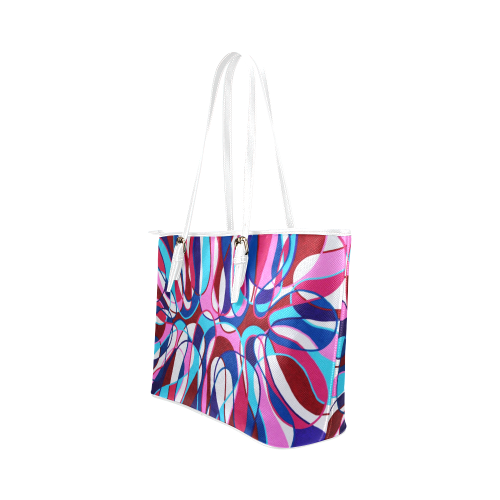 Cotton Candy Leather Tote Bag/Large (Model 1651)