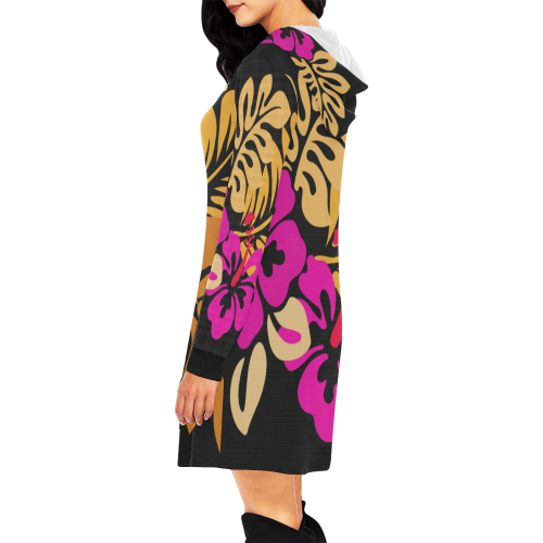 FLORAL DESIGN 29 All Over Print Hoodie Mini Dress (Model H27)