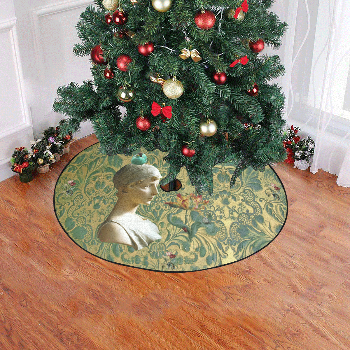 Tulip Girl Christmas Tree Skirt 47" x 47"