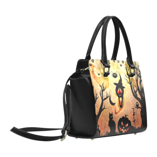 Funny halloween design Classic Shoulder Handbag (Model 1653)