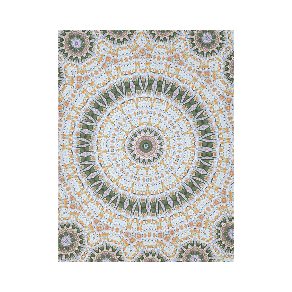 Peace Mandala Cotton Linen Wall Tapestry 60"x 80"