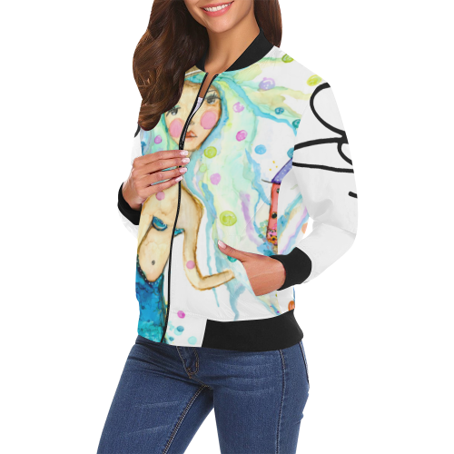 Princess Alice Womens Jacket All Over Print Bomber Jacket for Women (Model H19)