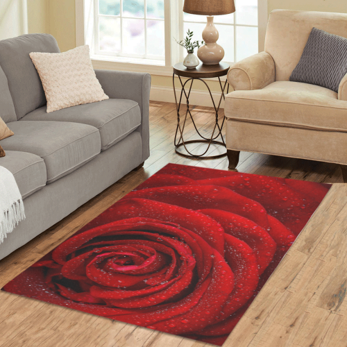 Red rosa Area Rug 5'3''x4'
