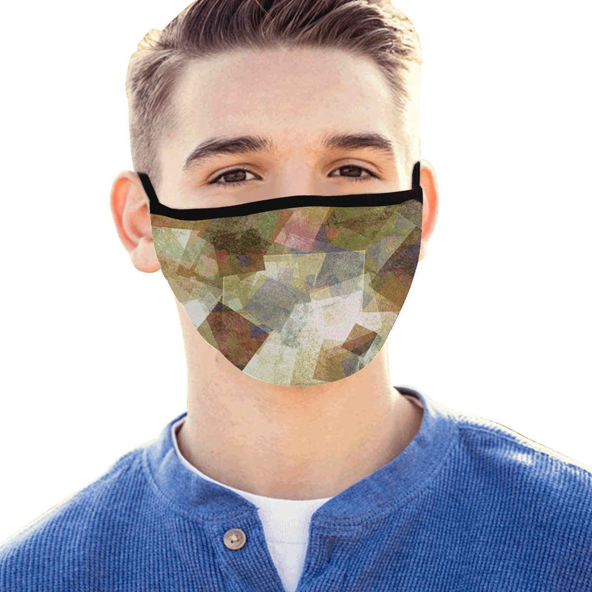 abstract squares Mouth Mask