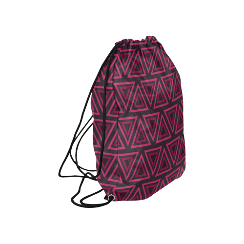 Tribal Ethnic Triangles Large Drawstring Bag Model 1604 (Twin Sides)  16.5"(W) * 19.3"(H)