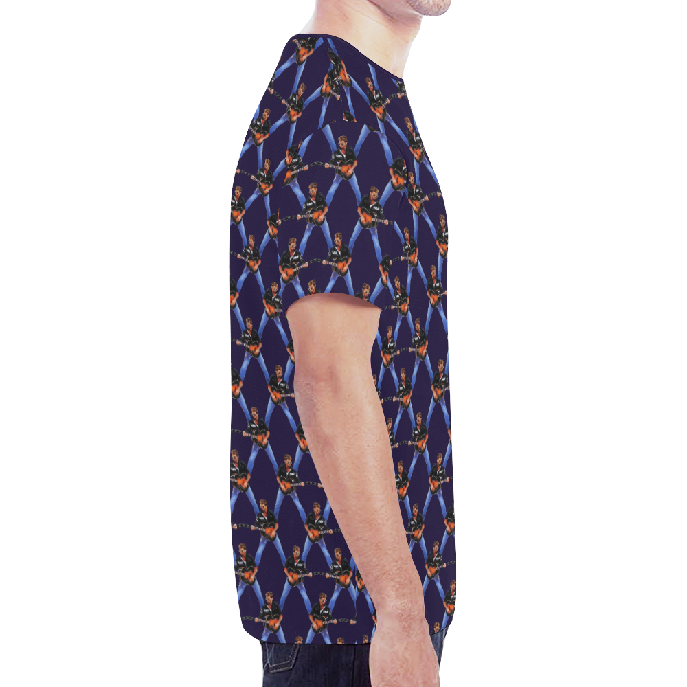 george snapped blu New All Over Print T-shirt for Men (Model T45)