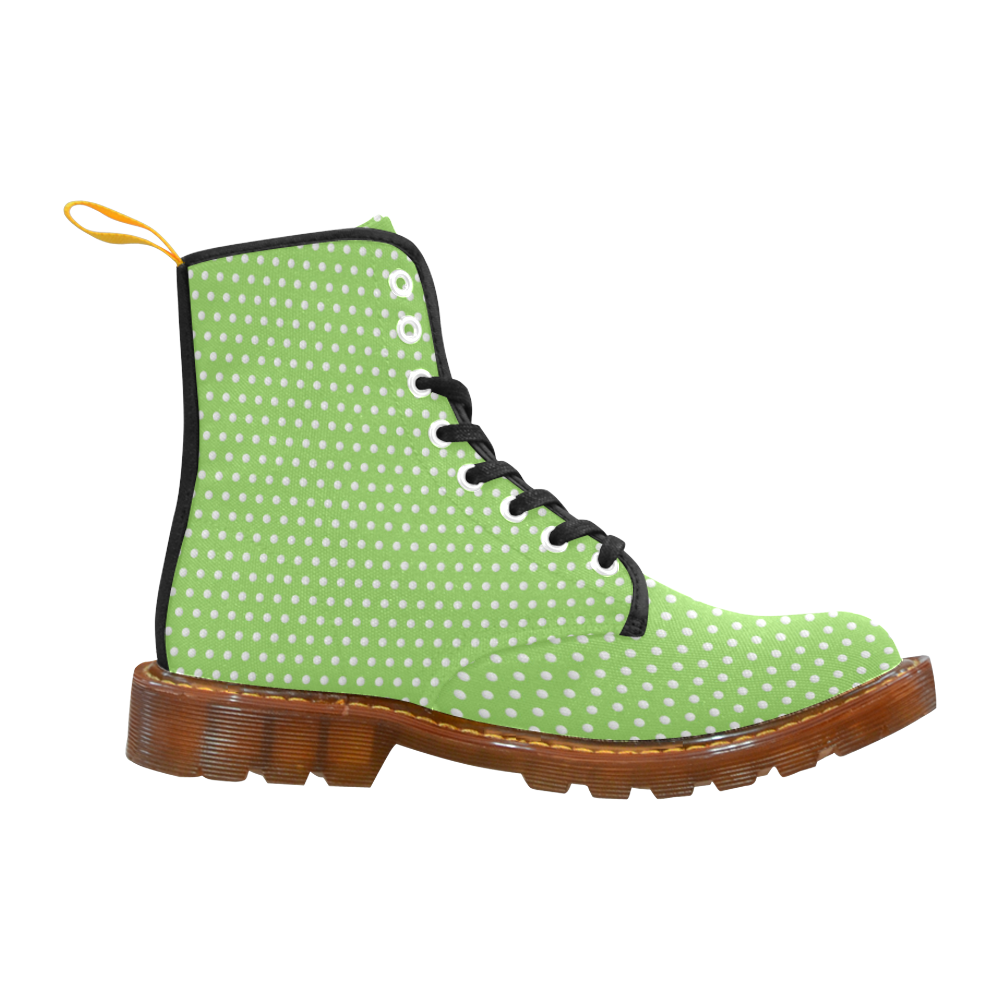 Polka Dot Pin Lime by Jera Nour Martin Boots For Women Model 1203H