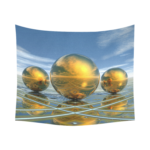 Big Brass Ones Cotton Linen Wall Tapestry 60"x 51"