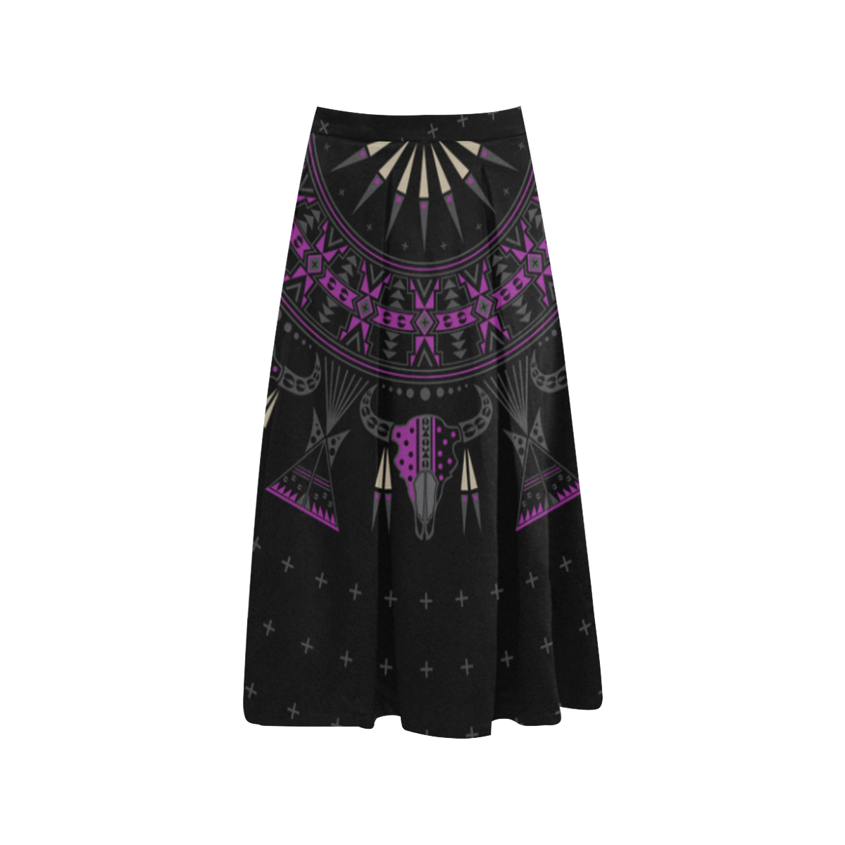 Buffalo Nation Purple Aoede Crepe Skirt (Model D16)