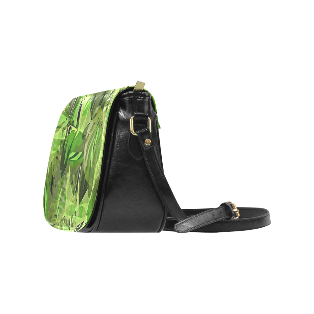 Tropical Jungle Leaves Camouflage Classic Saddle Bag/Small (Model 1648)