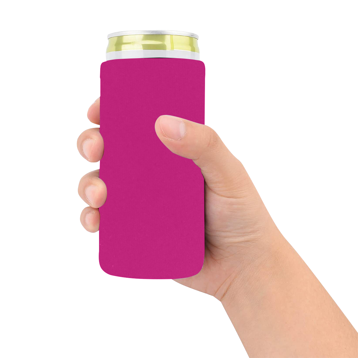 color Barbie pink Neoprene Can Cooler 5" x 2.3" dia.