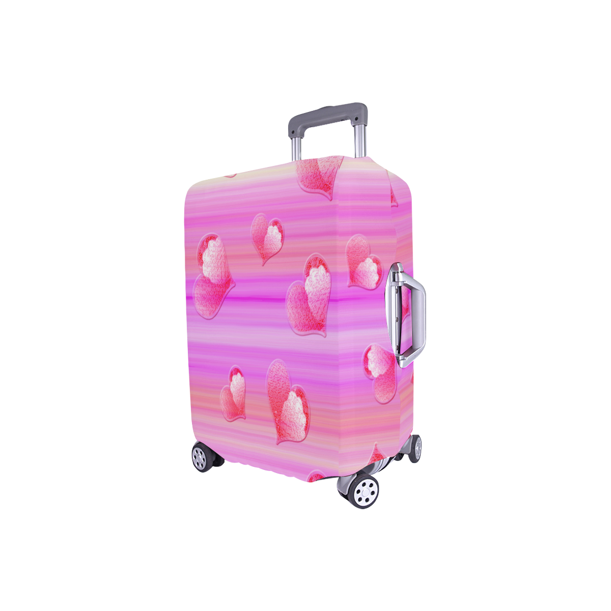 Falling Hearts Luggage Cover/Small 18"-21"