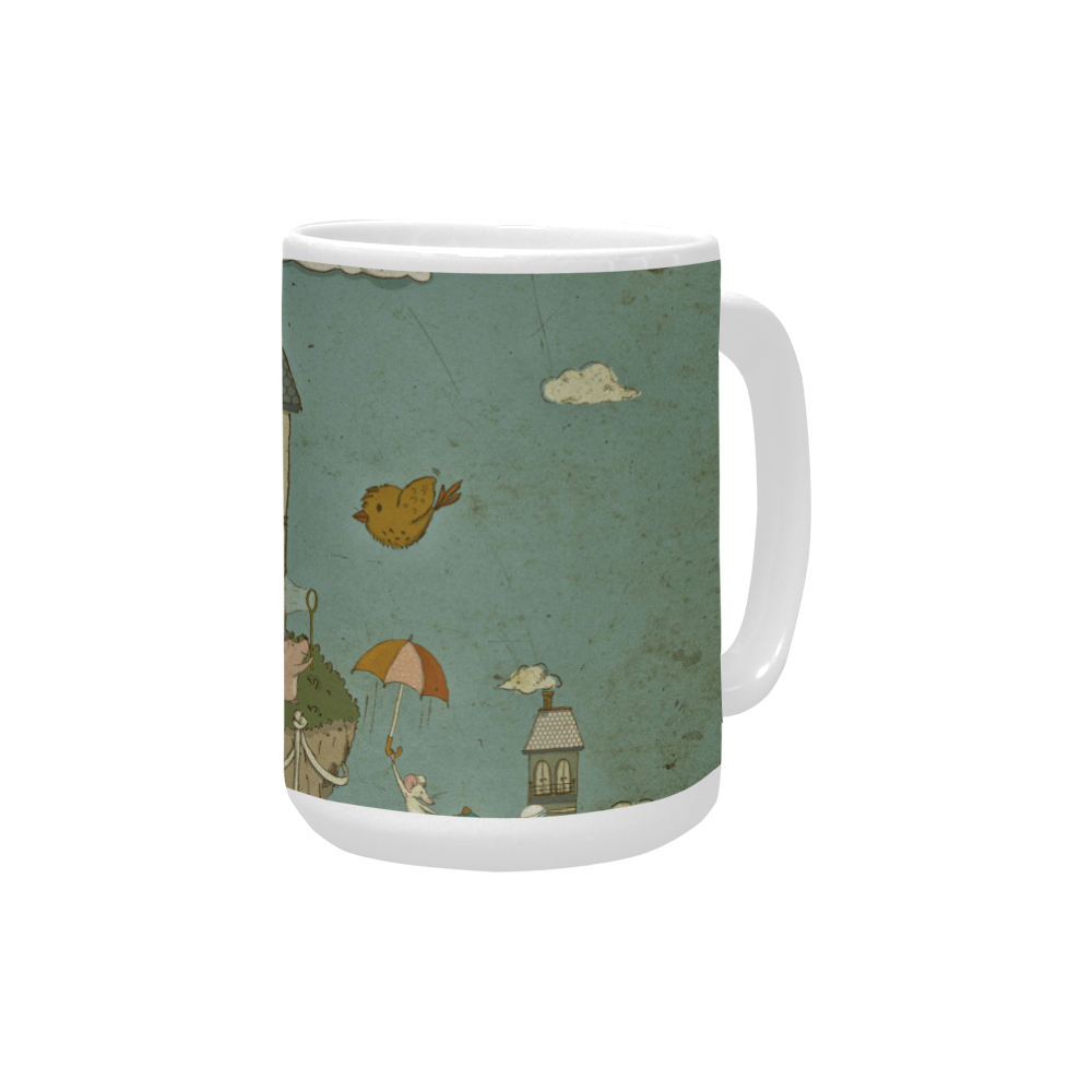 Vintage Floating Islands Custom Ceramic Mug (15OZ)
