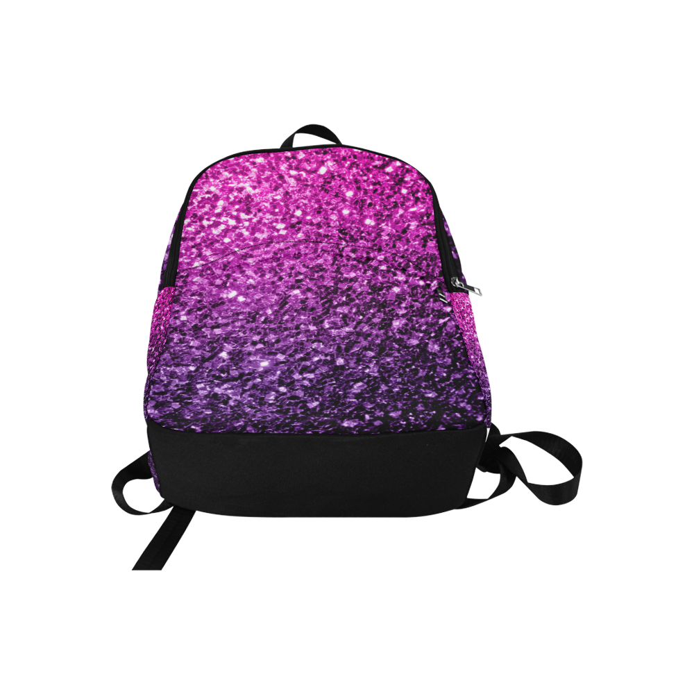 Beautiful Purple Pink Ombre glitter sparkles Fabric Backpack for Adult (Model 1659)