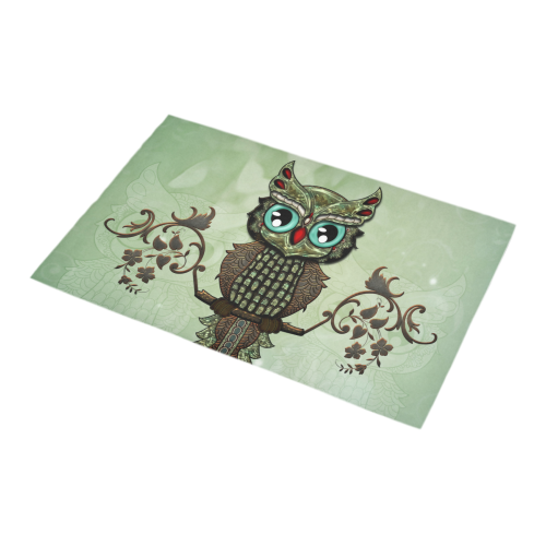 Wonderful owl, diamonds Bath Rug 16''x 28''