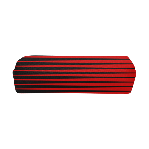 Tapered Black and Red Stripes Pencil Pouch/Small (Model 1681)