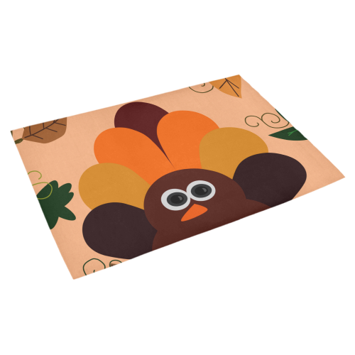 Thanksgiving Turkey Beige Azalea Doormat 30" x 18" (Sponge Material)