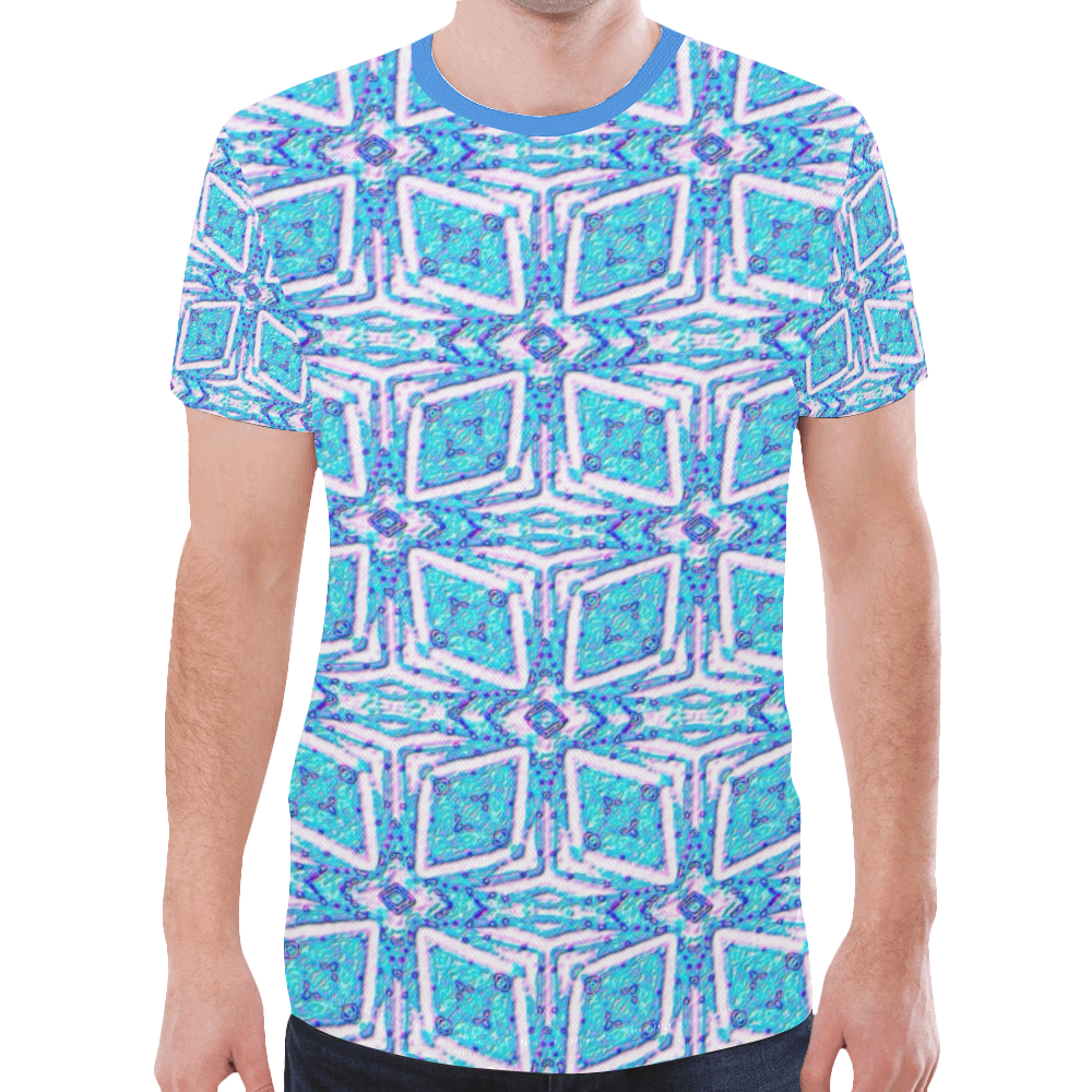 geometric doodle 1 New All Over Print T-shirt for Men/Large Size (Model T45)