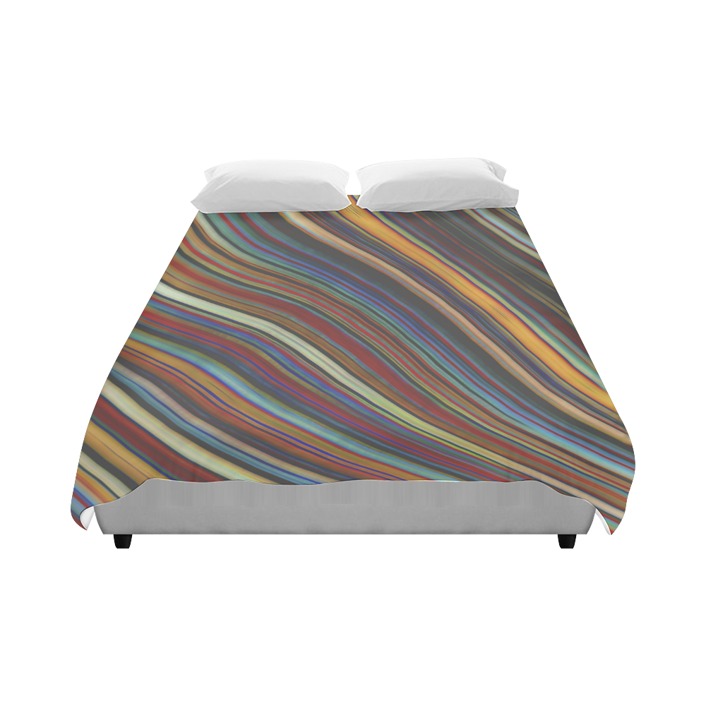 Wild Wavy Lines 21 Duvet Cover 86"x70" ( All-over-print)