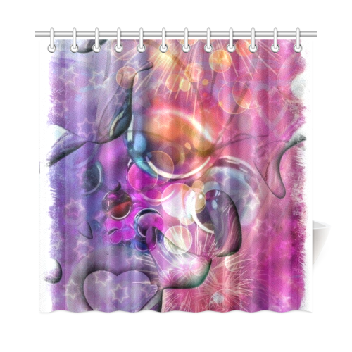 Butterfly Space by Nico Bielow Shower Curtain 72"x72"