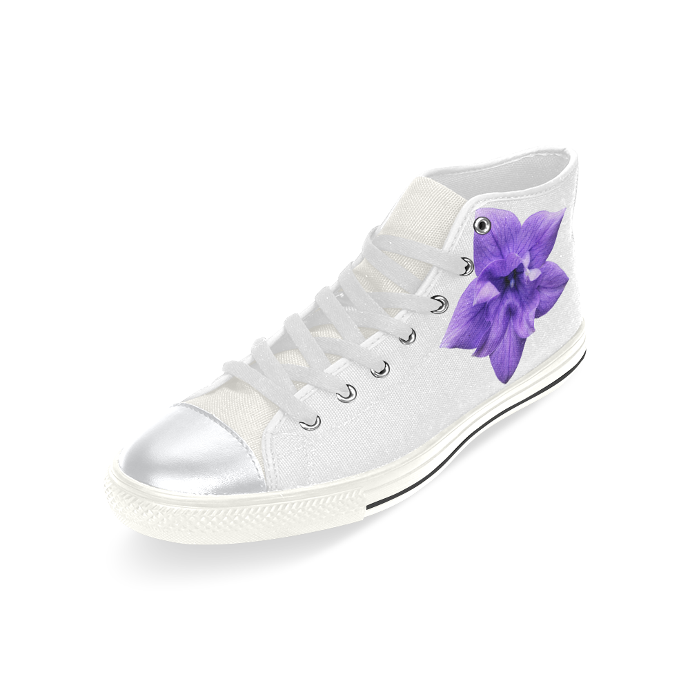 Balloon Flower High Top Canvas Shoes for Kid (Model 017)