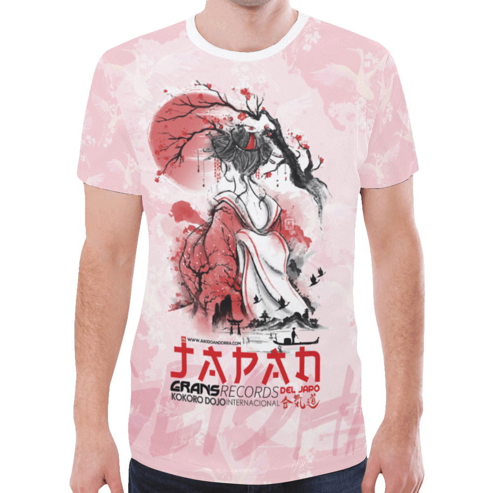 Camiseta Full Print – Geisha New All Over Print T-shirt for Men (Model T45)