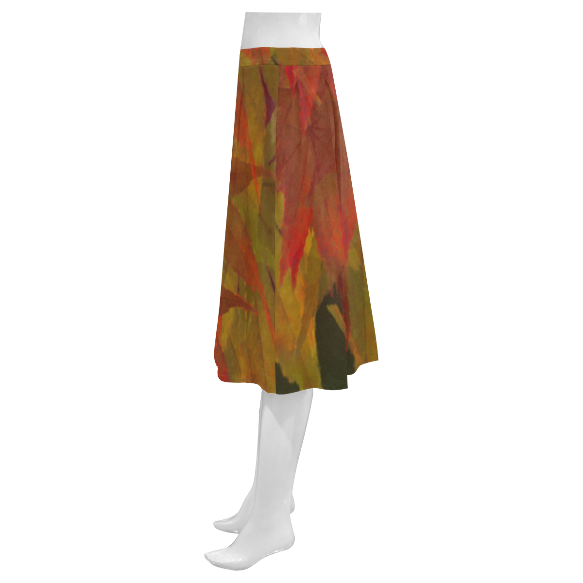 Maple Autumn Mnemosyne Women's Crepe Skirt (Model D16)