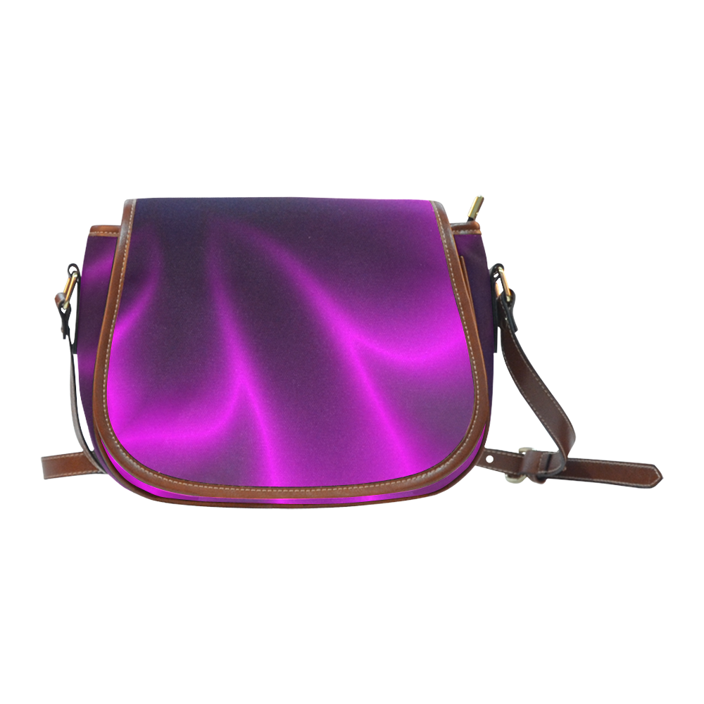 Purple Blossom Saddle Bag/Small (Model 1649) Full Customization