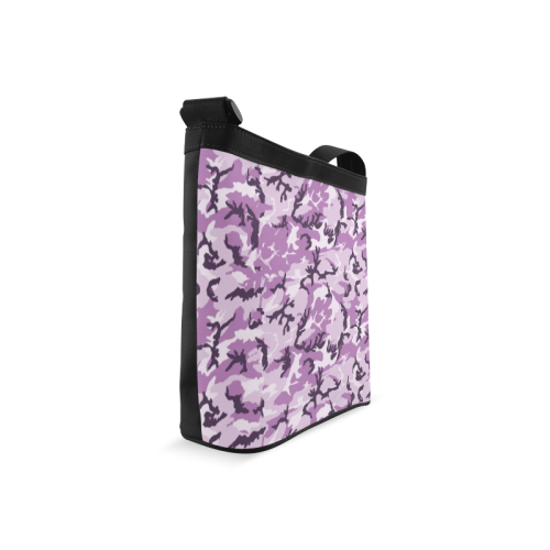 Woodland Pink Purple Camouflage Crossbody Bags (Model 1613)