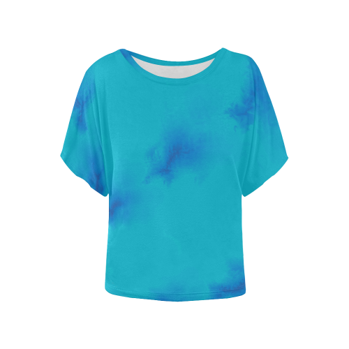 Stain Women's Batwing-Sleeved Blouse T shirt (Model T44)