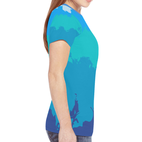 Ocean Deep New All Over Print T-shirt for Women (Model T45)