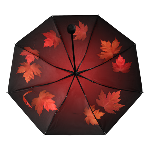 Autumn Leaves Umbrellas Canada Maple Leaf Anti-UV Foldable Umbrella (Underside Printing) (U07)