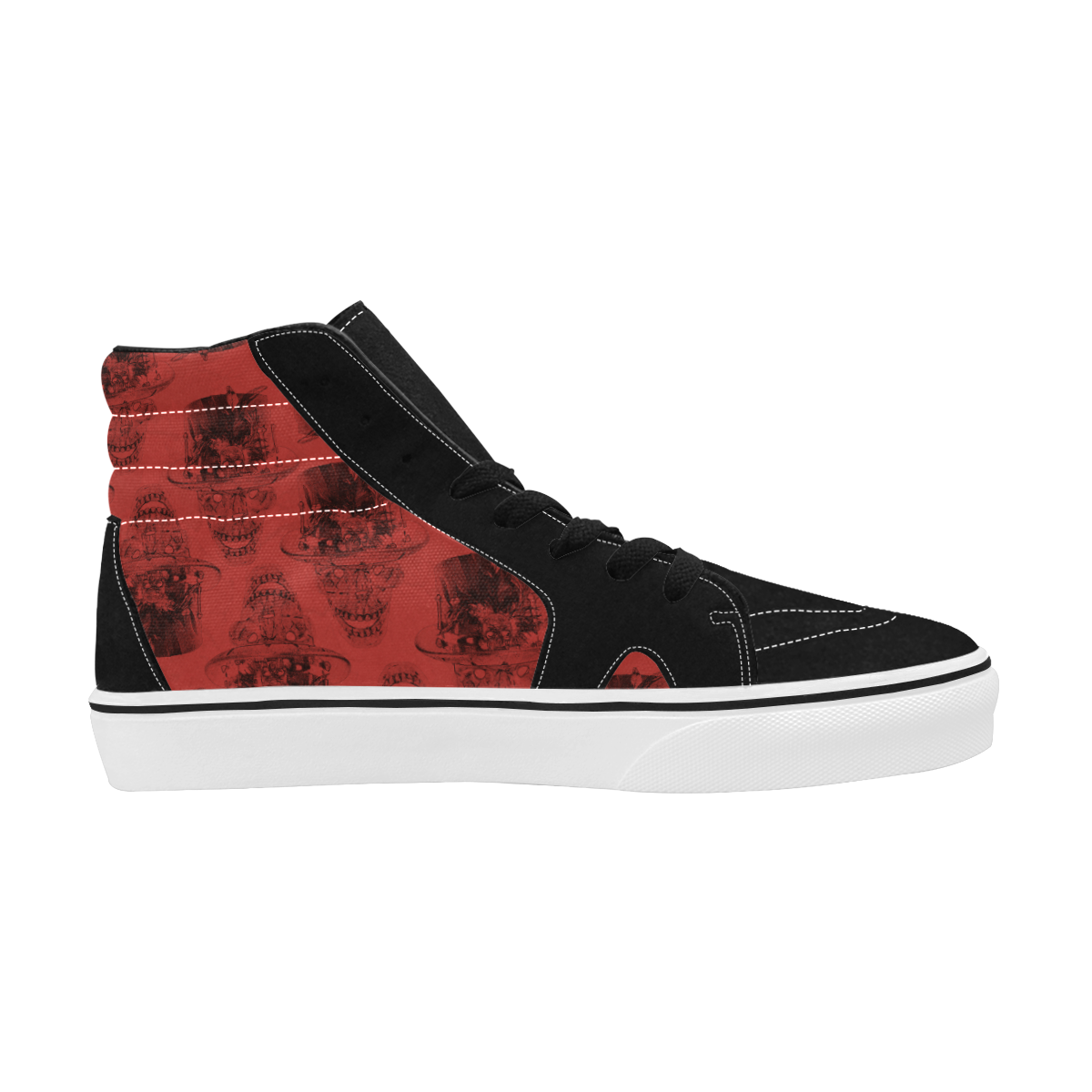 SAMSON WEAR RED Women's High Top Skateboarding Shoes (Model E001-1)