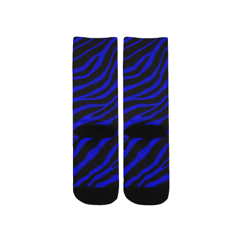 Ripped SpaceTime Stripes - Blue Kids' Custom Socks