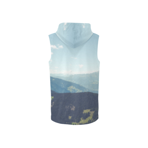 King Of the Mountain Zip Up Vest All Over Print Sleeveless Zip Up Hoodie for Women (Model H16)