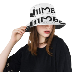 NUMBERS Collection LOGO White/Black All Over Print Bucket Hat