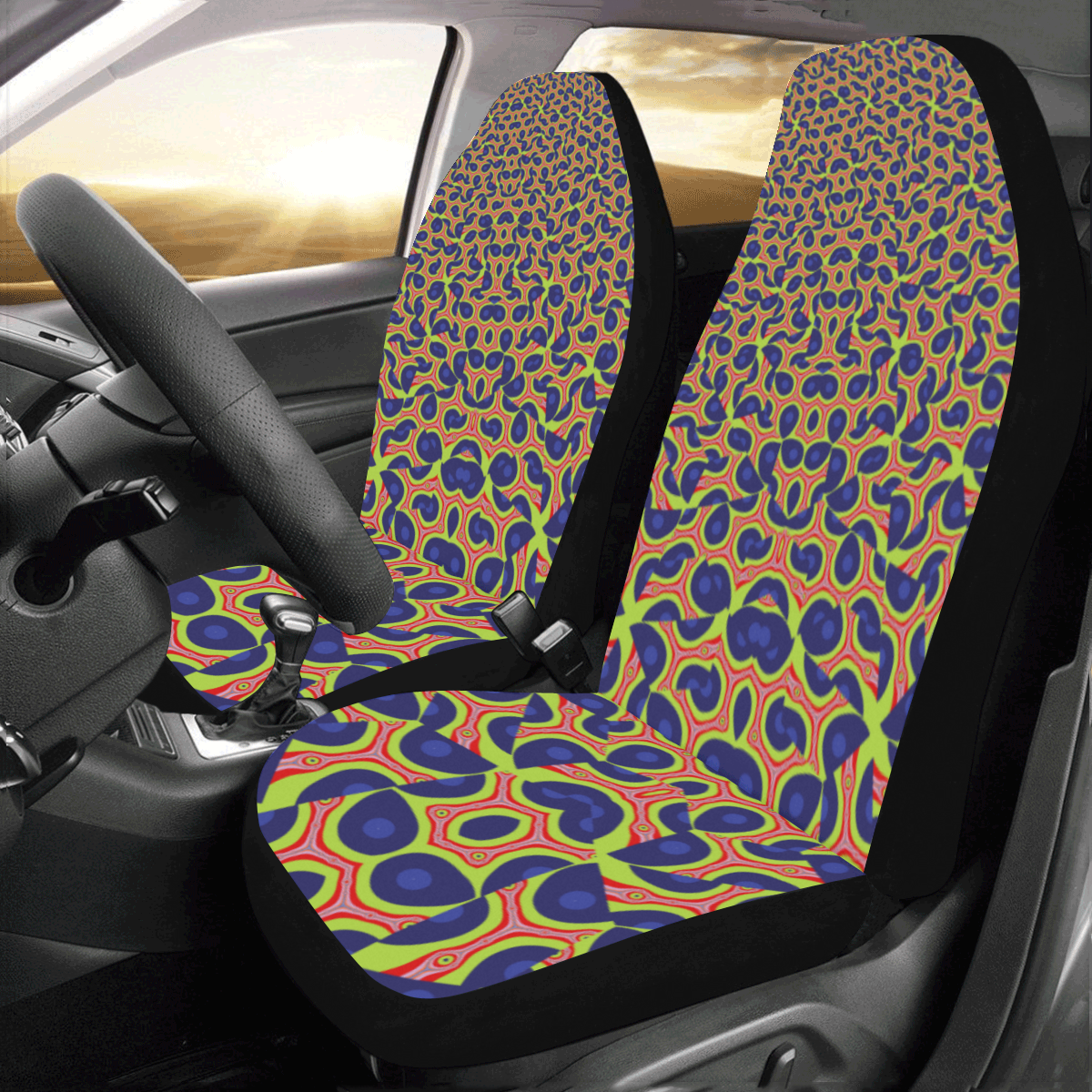 Patches Camouflage Pattern Car Seat Covers (Set of 2)