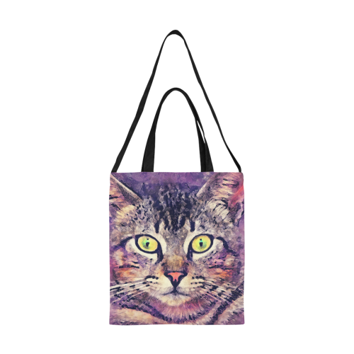 cat All Over Print Canvas Tote Bag/Medium (Model 1698)