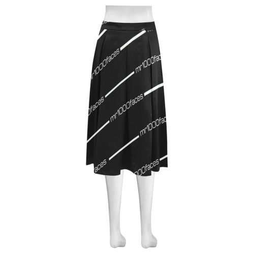 mr1000faces2 Mnemosyne Women's Crepe Skirt (Model D16)