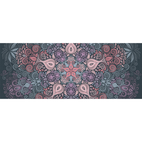 Baroque Garden Watercolor Mandala, pastels Gift Wrapping Paper 58"x 23" (5 Rolls)