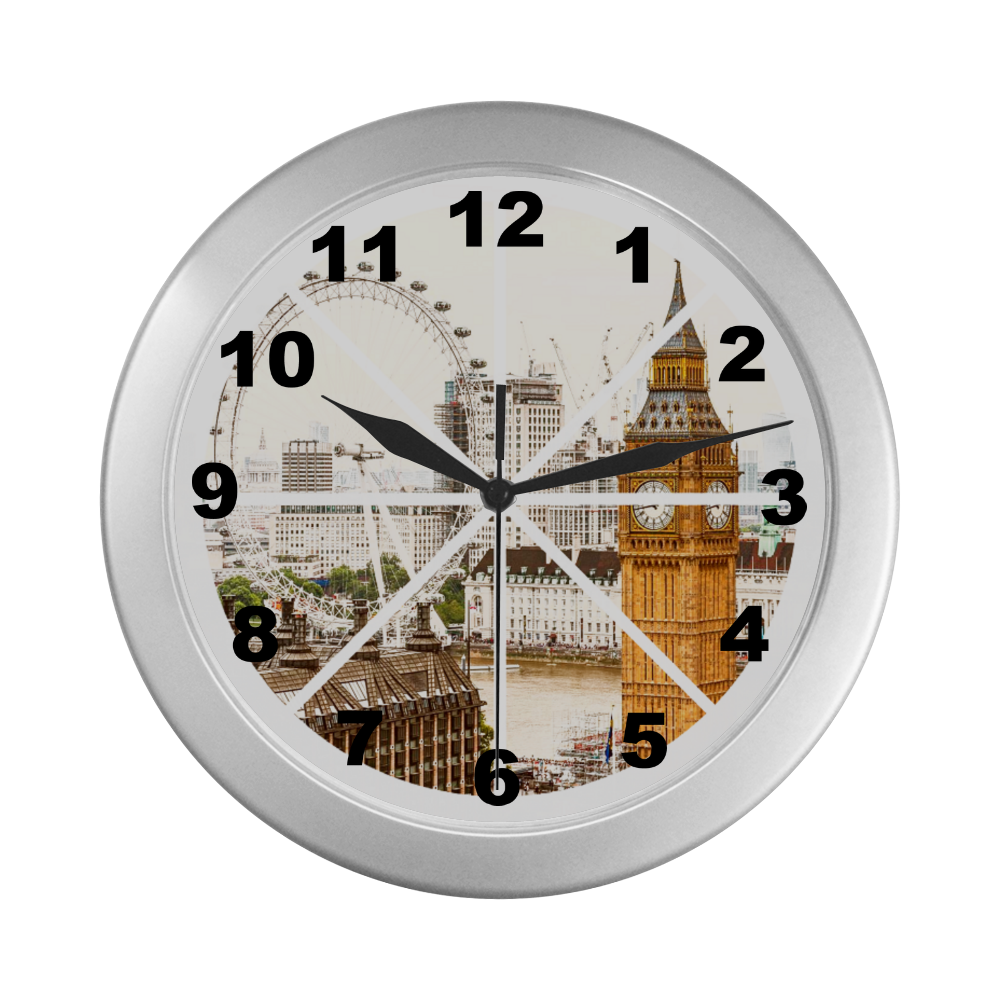 bb 154 Silver Color Wall Clock