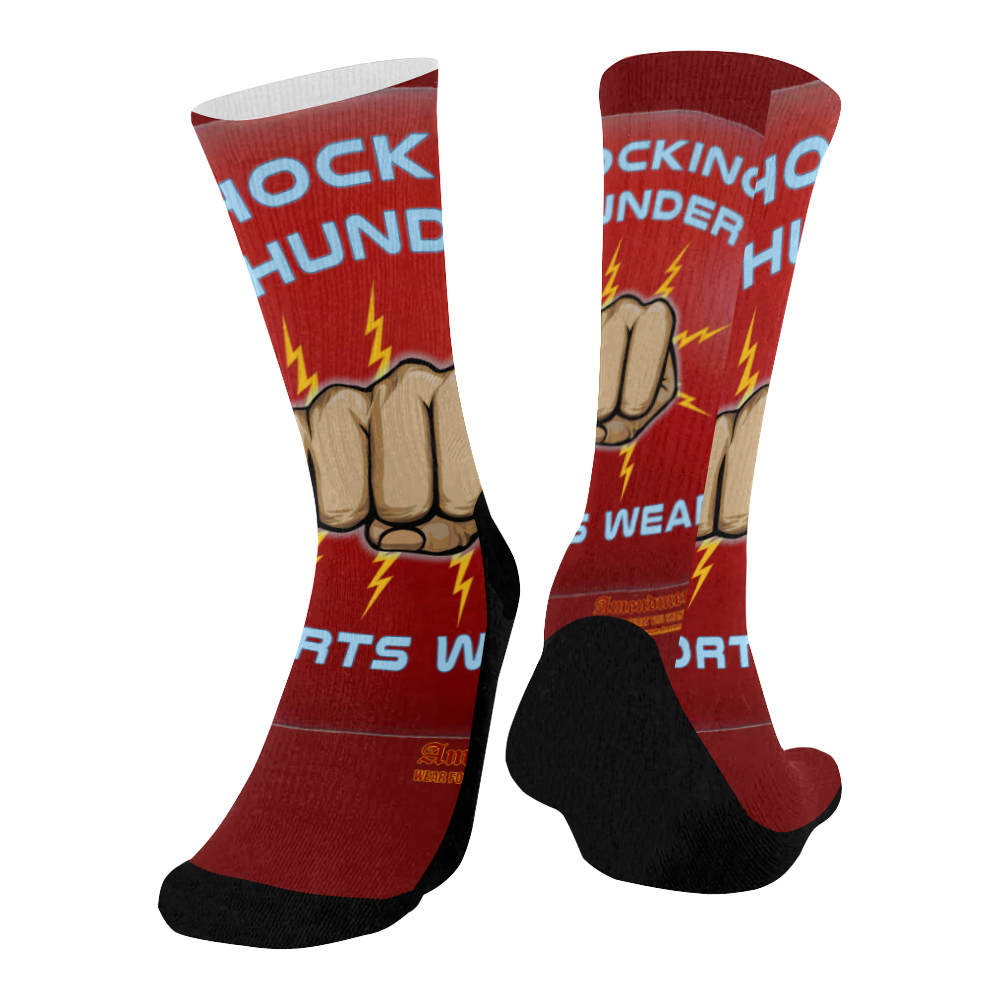 Shocking Thunder Mid Calf Socks Mid-Calf Socks (Black Sole)