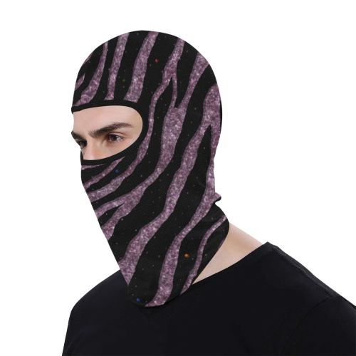 Ripped SpaceTime Stripes - Glitter Pink All Over Print Balaclava