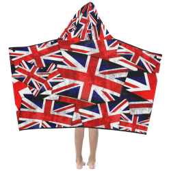 Union Jack British UK Flag Kids' Hooded Bath Towels